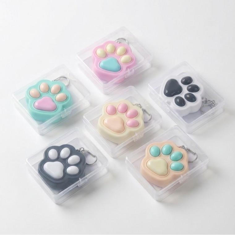 늘이랑 고양이 발바닥 키캡 키링 키보드 클리커 클릭커 피젯토이 딸깍이 젤리 냥발 3D 굿즈