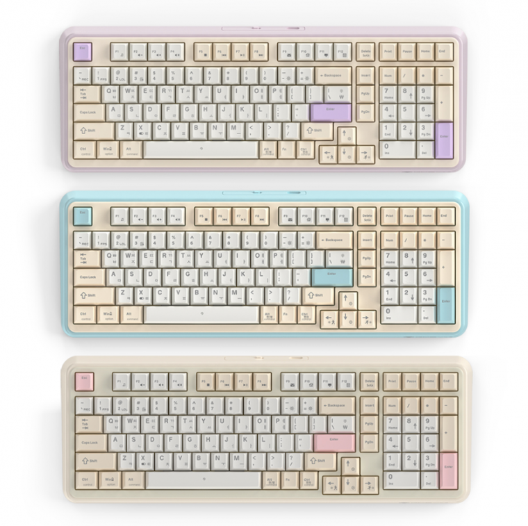 화이트 LED 102키 OS 변환 편한 기계식 키보드 게이밍 C타입 전용 소프트웨어 3가지 컬러 선물 업무공간