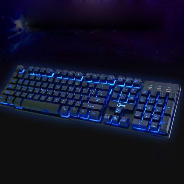 coms 게이밍 키보드 LED USB 3컬러 LED변환 19키 동시