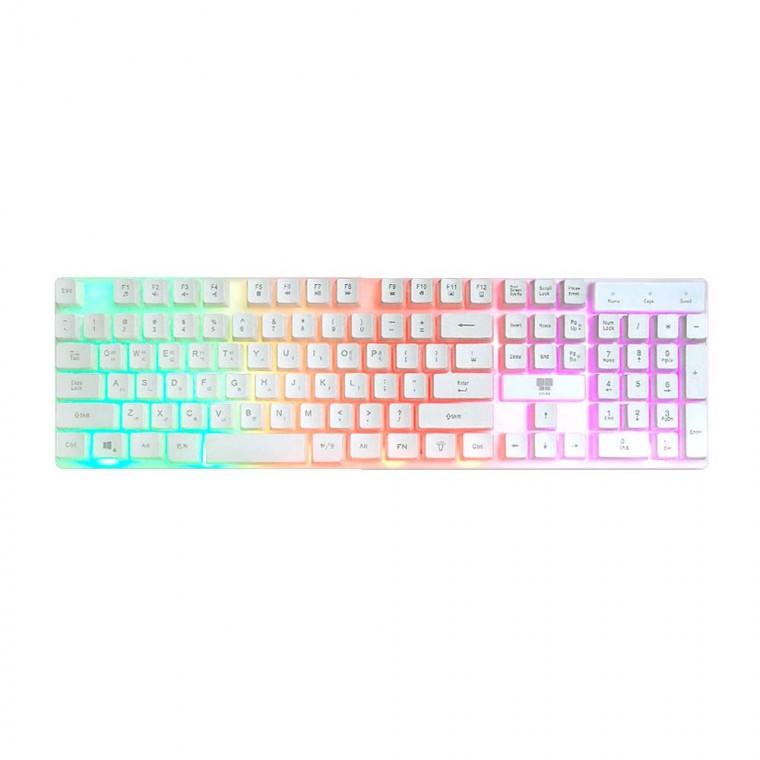 USB 3.0 2.0 레인보우 키보드 화이트 멤브레인 방수 RGB 유선 저소음