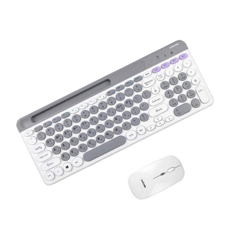블루투스 듀얼모드 멤브레인 키보드 2.4GHZ 무선 노트북 PC 스마트폰 태블릿 컴퓨터 멀티페어링