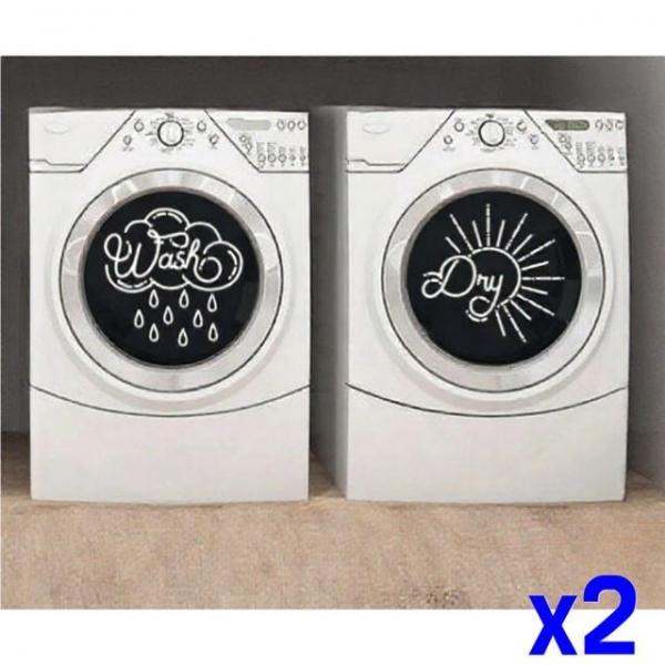 WL 무광택 세탁기데칼 건조기스티커 2p세트 x2세트