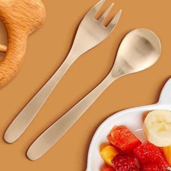 숟가락 전통 어린이 포크 방짜유기 수저 유아용 유기