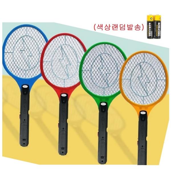 초록3중안전망 전기모기채 건전지포함 파리채 모기채