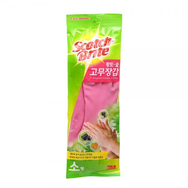 3M 스카치브라이트 황토숯 주방 고무장갑 소