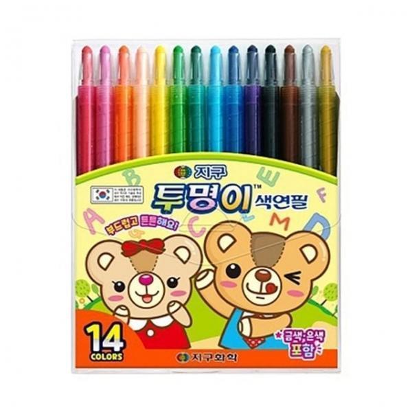지구화학 색연필 투명이 14색 / 샤프식 (108개입)