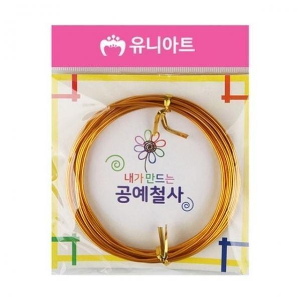 (유니아트) 내가 만드는 공예철사 2.0mm 금색 (10개입)