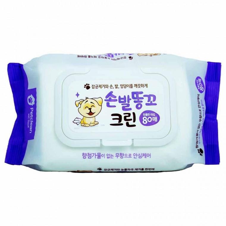 애견 손발 똥꼬 크린 물티슈 350g 80매(7752)