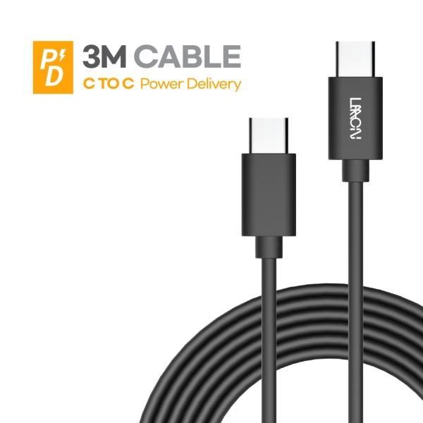 LAAON 60W C타입 데이터 및 충전 케이블(3M) IITB-CTOC3
