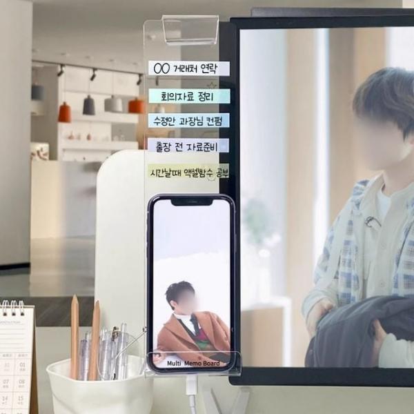 WL 모니터 메모 보드 홀더 노트북 메모판 꽂이