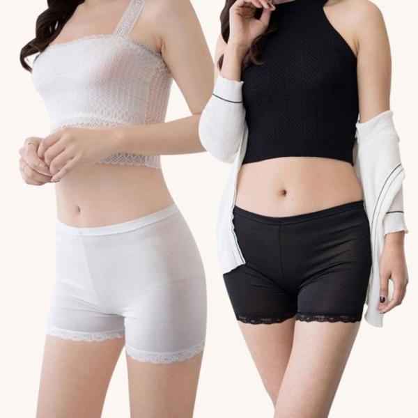 여성 치마 비침 방지 레이스 속바지 교복 웨딩 속치마 편한 속반바지 통풍 여름 이너