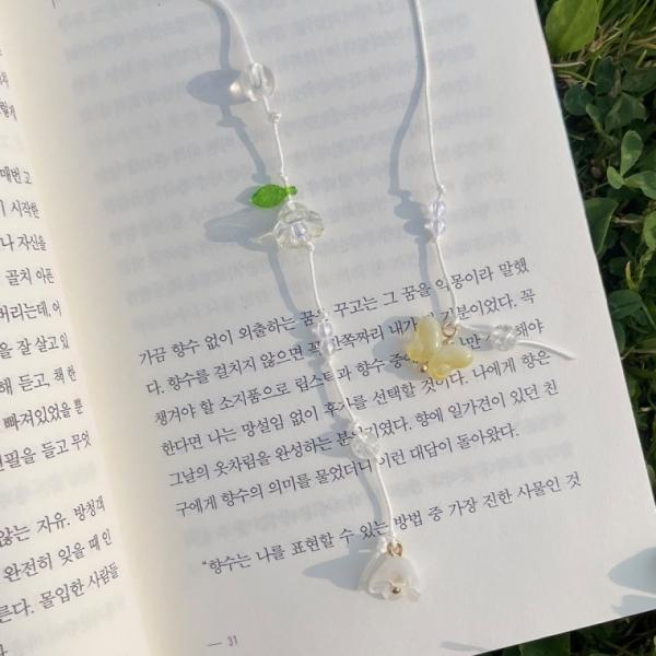 비즈 끈갈피 DIY 만들기 네잎클로버 은방울꽃 책갈피 키트 과일 북마크 독서템 북마커