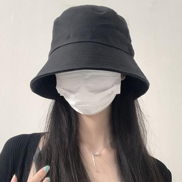 여성 원컬러 무지 블랙 기본 패션모자 벙거지 HAT21