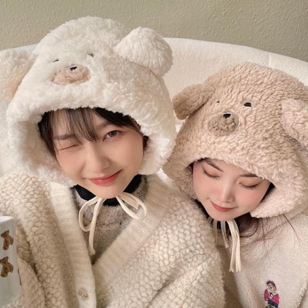 루릴 곰돌이 뽀글이 귀달이 모자