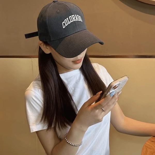 영문자수 디자인 콜로라도 남녀공용 커플 모자 베이직한 디자인 캐주얼 데일리 패션 사이즈조절