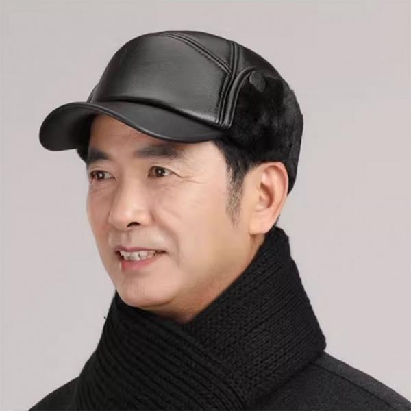 따뜻한 겨울 귀달이 털모자 군모 군밤 방한 모자 블랙
