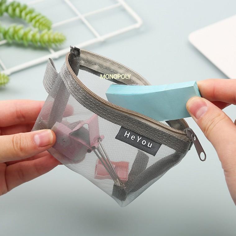 망사 메쉬 파우치 이너백 그물 매쉬 화장품 소품정리