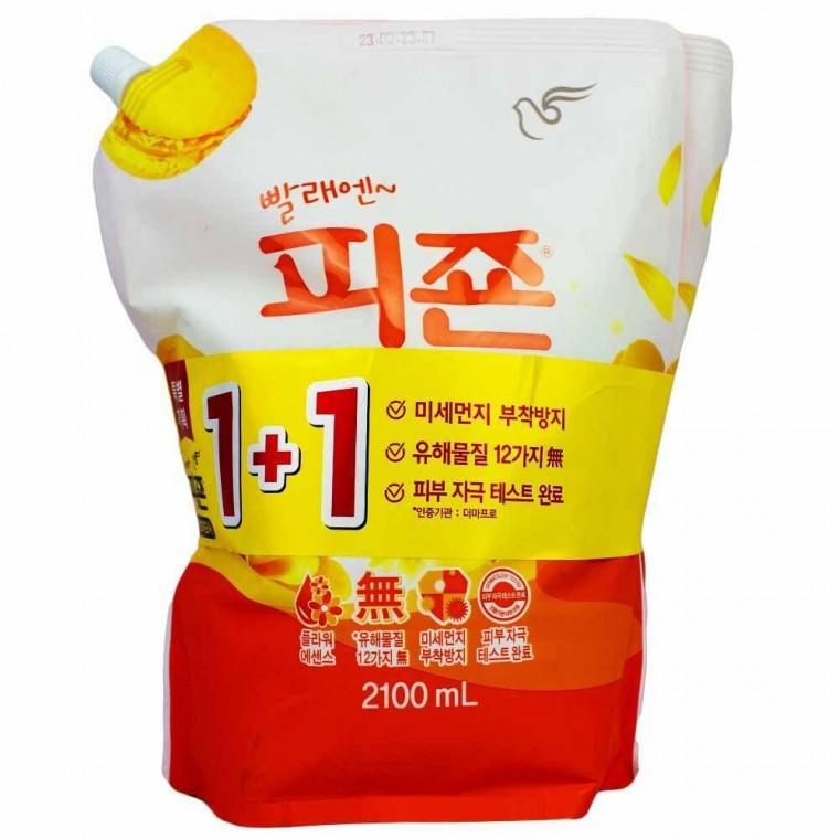 피죤 섬유 유연제 옐로미모사 리필 2100ml 2개 (168816)