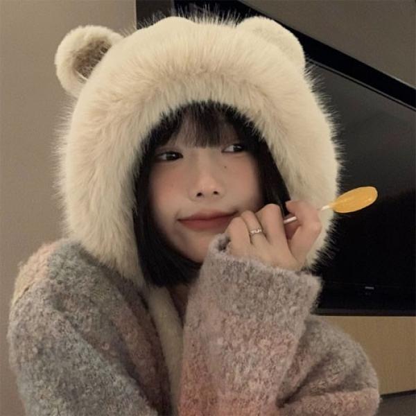 은창]특별세일 한정수량 귀돌이 베어 방울 털모자 모자 벙거지 귀마개 털모자 보온 가을 겨울 겨울모자 여