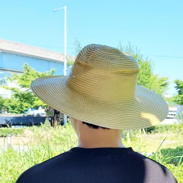 여름 야외용 라탄 모자 40cm