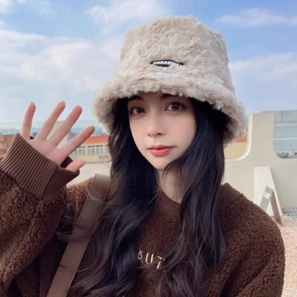 2500배송 래빗퍼햇 벙거지모자 여성모자 비니 겨울 방한 인조 토끼털모자