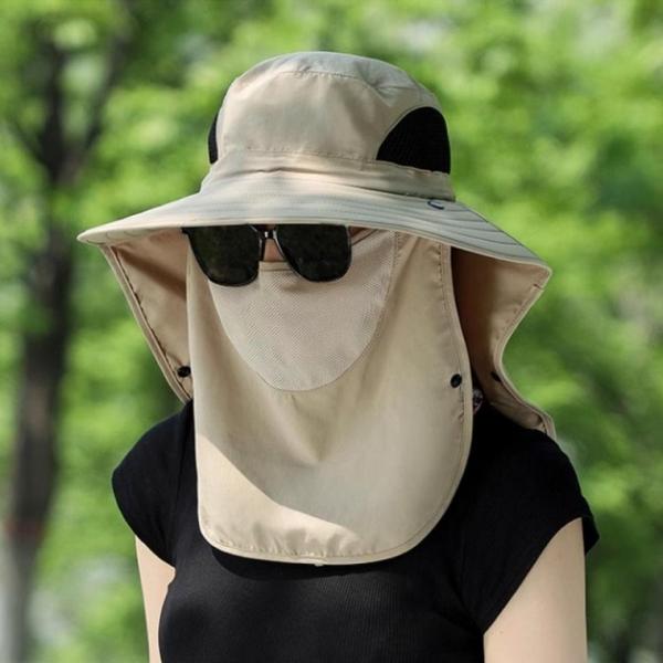 챙모자 썬햇 마스크일체형 와이드 쉴드캡 가리개 차단 촌캉스 낚시 플랩캡