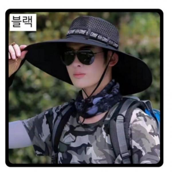 15cm 일모자 왕챙모자 남자썬캡 블랙 자외선차단썬캡 성인플랩캡