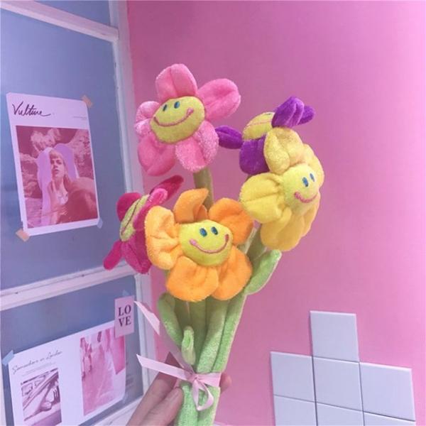 WL 해바라기 인형꽃 스마일 꽃 인형 32cm S11693