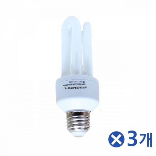 WL 밝고 오래가는 안정기 내장 삼파장 램프 30W 3개 조명