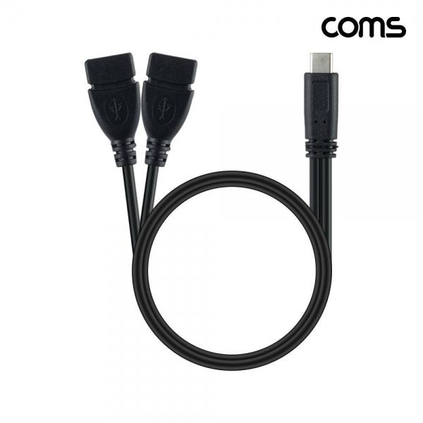 USB-C to 듀얼 USB-A타입 분배 케이블 30cm IH967
