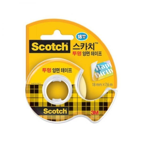 3M 스카치 투명양면테이프 23718mm 스카치 테이프 18m
