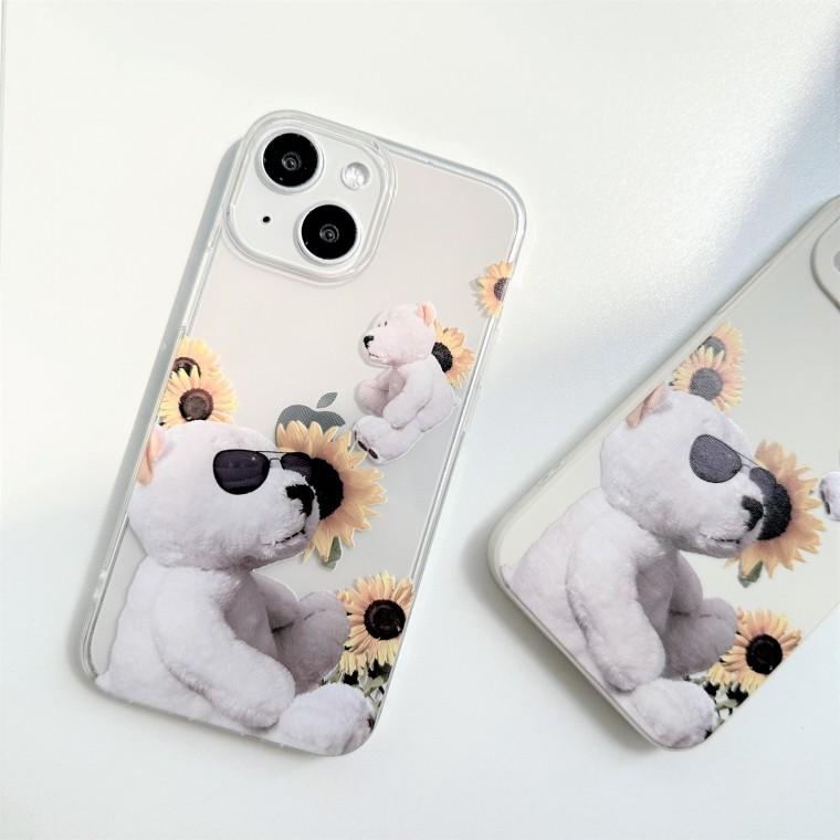 해바라기 곰 아이폰16케이스 실리콘 젤리 갤럭시 S22 S23 24 25 노트20 울트라