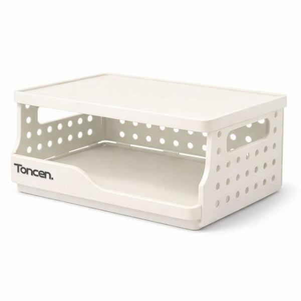 톤센 접이식 수납함 책상정리 공간활용 수납선반 화이트 대형