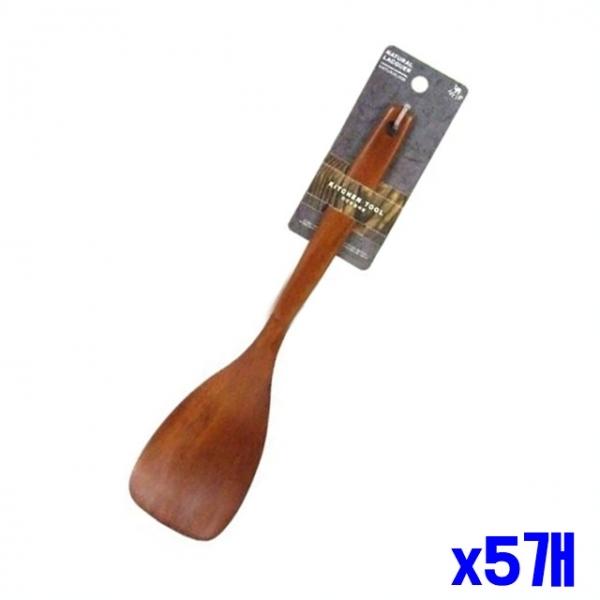 일자 원목 옻칠 뒤집개 x5개
