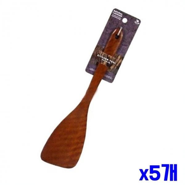 사선 원목 옻칠 뒤집개 x5개