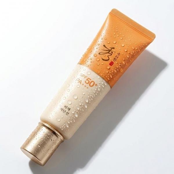 햇빛에 검게 타고 붉게 달아오른 피부 선크림 50ml