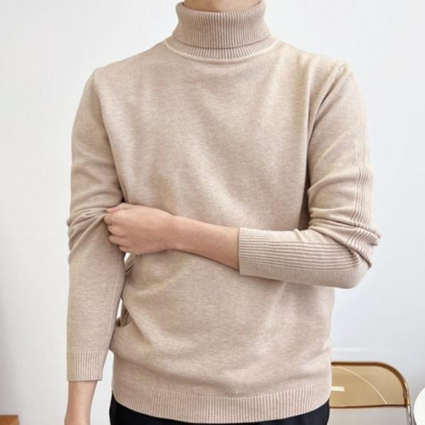 보들보들 남자 반목폴라 폴라티 긴팔 터틀넥 니트티