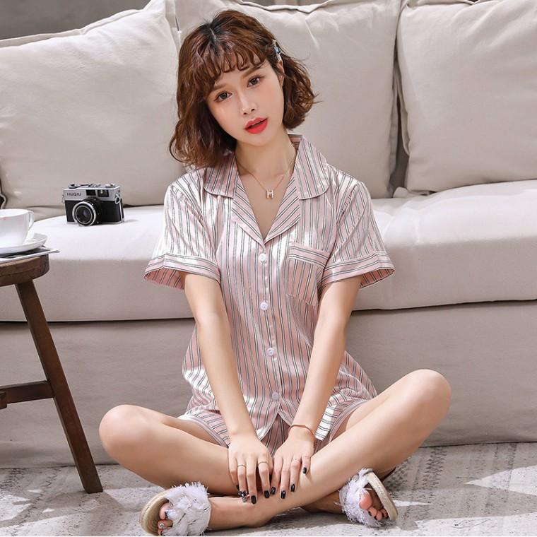 커플 여름 잠옷 상하의세트 단팔 여