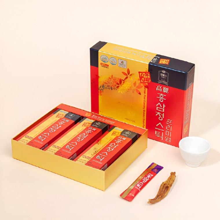 진웰스 홍삼정스틱 프리미엄 12g x 30포 국내산 6년근 발효 홍삼액 홍삼 선물