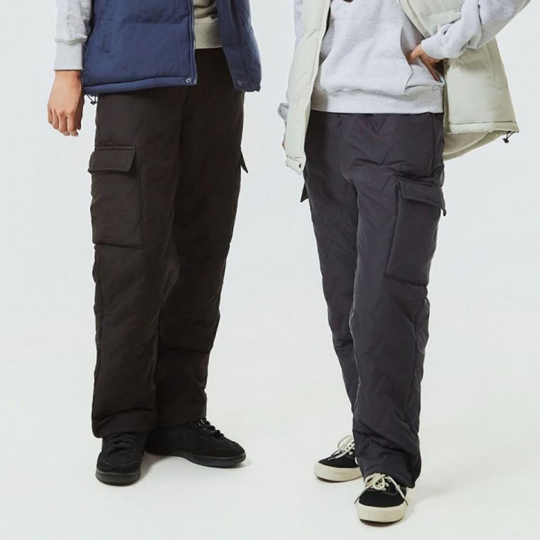 겨울 기모 카고 바지 방수 방한 패딩바지 등산 작업복