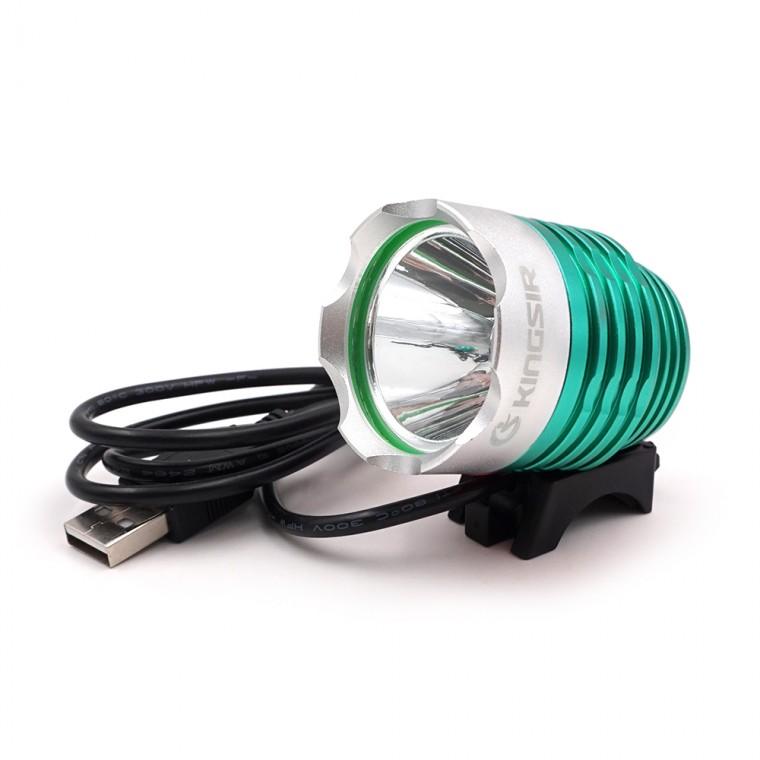 자전거 USB 라이트 LED 전조등 후레쉬 낚시 조명 그린