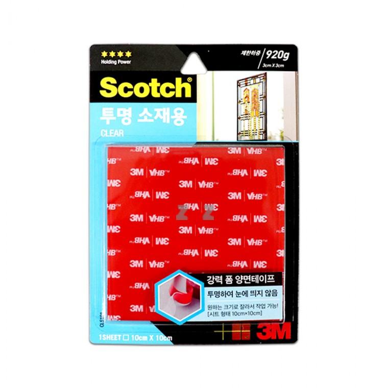 3M 스카치 강력 투명소재용 폼 양면테이프-J/강력접착/다목적/테이프/테프/아클릴폼/고정테이프/쓰리엠