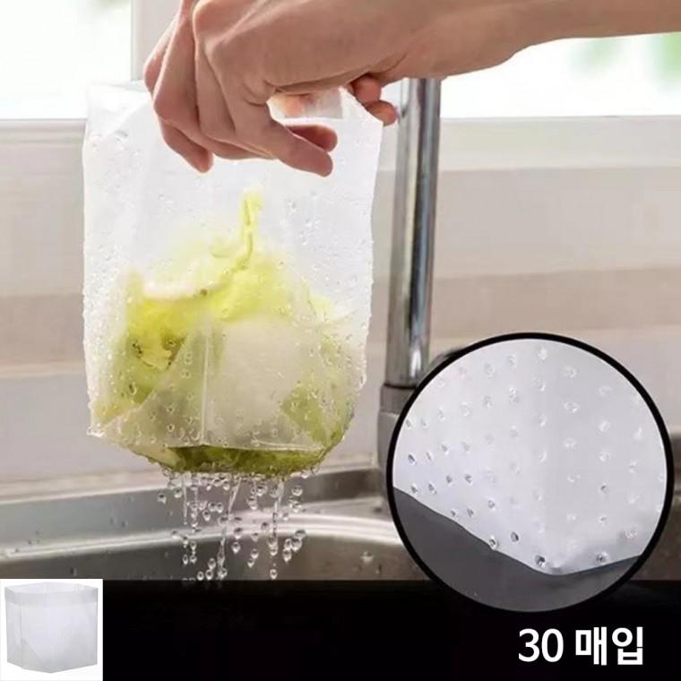 음식물찌꺼기 분리망 빅사이즈 물빠짐 싱크백 30P 찌꺼기거름망 리필봉투 음식물쓰레기봉투
