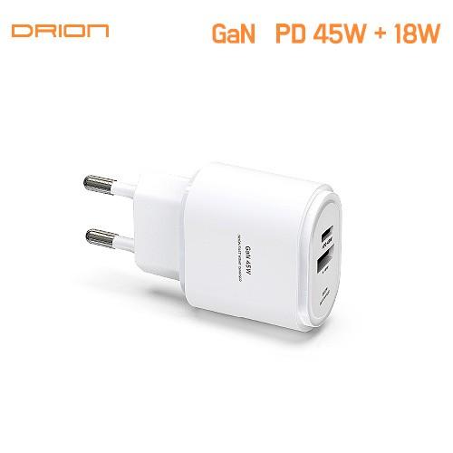 드리온가정용 PD 45W 충전기 (C+USB포트) D-PD45W-CU