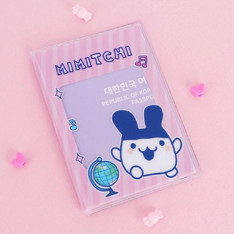 다마고치 미미치 트윙클 여권케이스-핑크