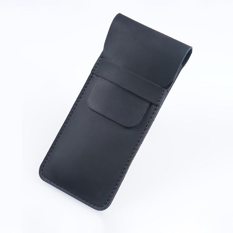가죽 펜케이스 파우치(만 14세 이상 사용) 4구 블랙