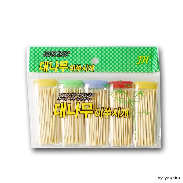 대나무 이쑤시개 5P -T1 면봉 화장면봉 위생면봉 코튼
