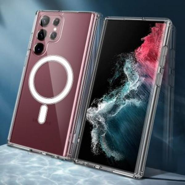 NEW 갤럭시S23 S24시리즈 투명 실리콘 마그네틱 휴대폰 케이스