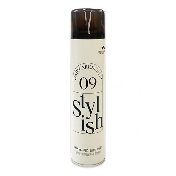 꽃남 스타일리쉬 09 헤어스프레이 과일향 300ml -TJ 헤어스프레이 스프레이 볼륨 잔머리 앞머리고정