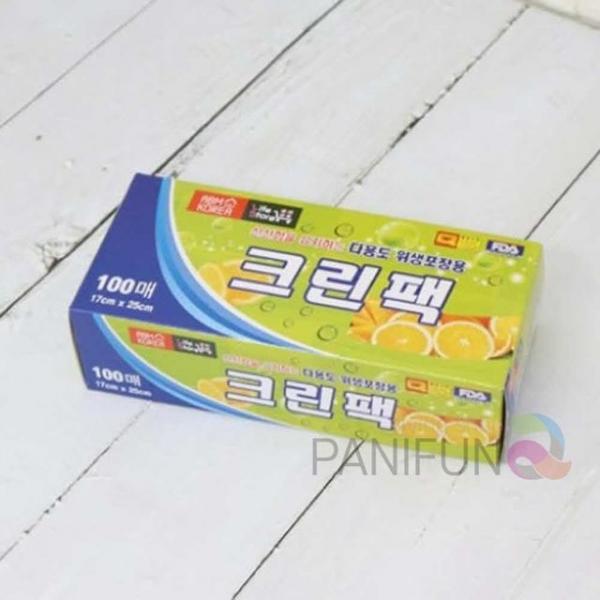 100매 크린팩 미니 일회용비닐봉지 비닐포장 위생비닐 투명비닐백 비닐케이스